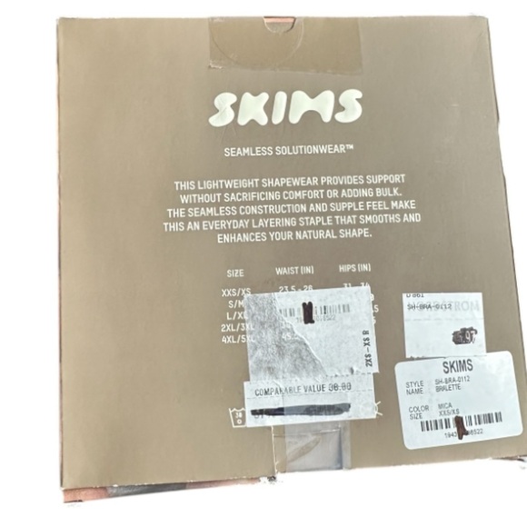 NEW Skims Seamless Sculpt Bralette Bra in Mica - Size XXS - Picture 4 of 5